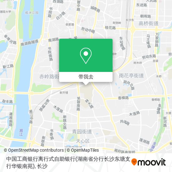 中国工商银行离行式自助银行(湖南省分行长沙东塘支行华银南苑)地图