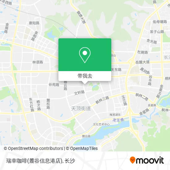 瑞幸咖啡(麓谷信息港店)地图