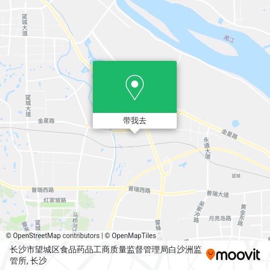 长沙市望城区食品药品工商质量监督管理局白沙洲监管所地图