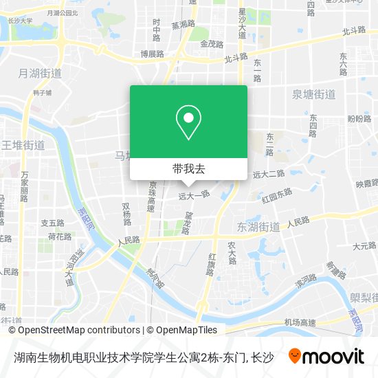 湖南生物机电职业技术学院学生公寓2栋-东门地图