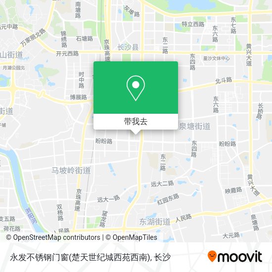 永发不锈钢门窗(楚天世纪城西苑西南)地图