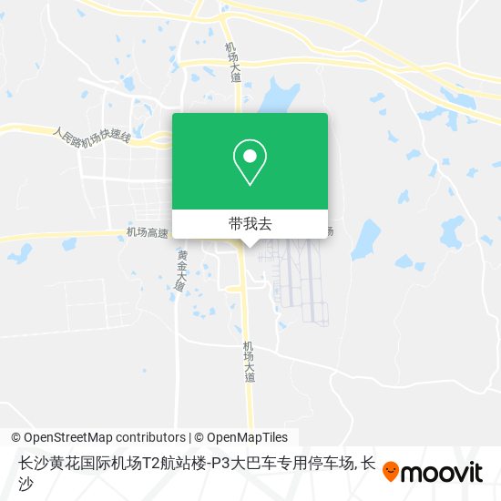 长沙黄花国际机场T2航站楼-P3大巴车专用停车场地图