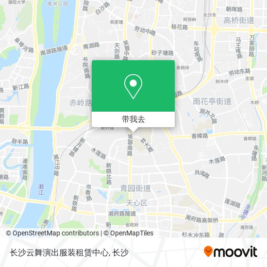 长沙云舞演出服装租赁中心地图