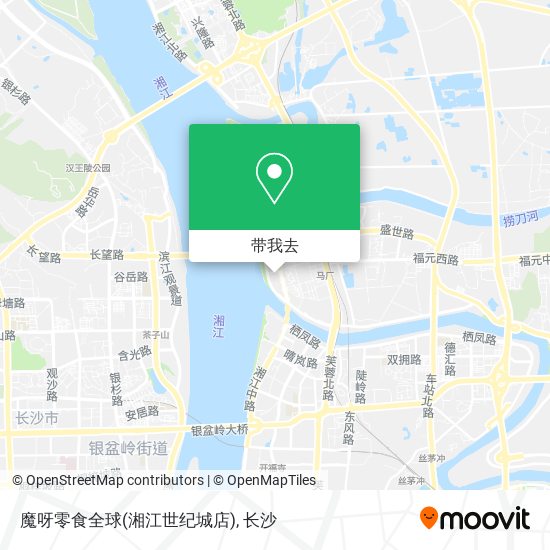魔呀零食全球(湘江世纪城店)地图