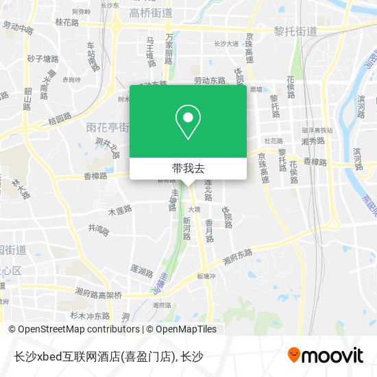 长沙xbed互联网酒店(喜盈门店)地图