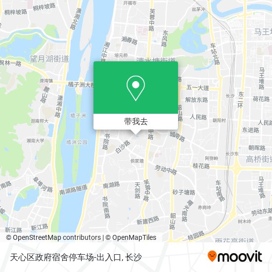 天心区政府宿舍停车场-出入口地图