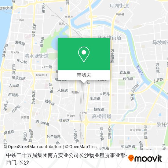 中铁二十五局集团南方实业公司长沙物业租赁事业部-西门地图