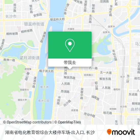 湖南省电化教育馆综合大楼停车场-出入口地图
