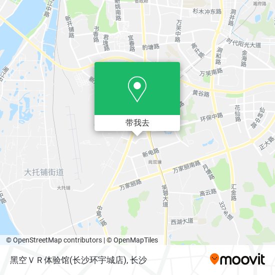 黑空ＶＲ体验馆(长沙环宇城店)地图