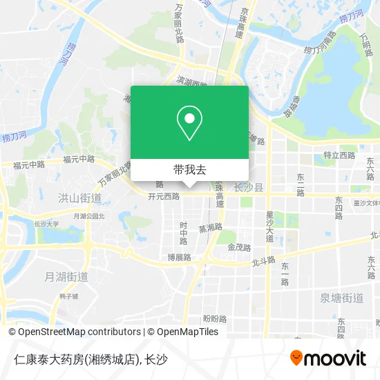 仁康泰大药房(湘绣城店)地图