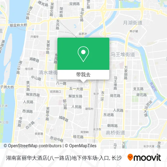 湖南富丽华大酒店(八一路店)地下停车场-入口地图