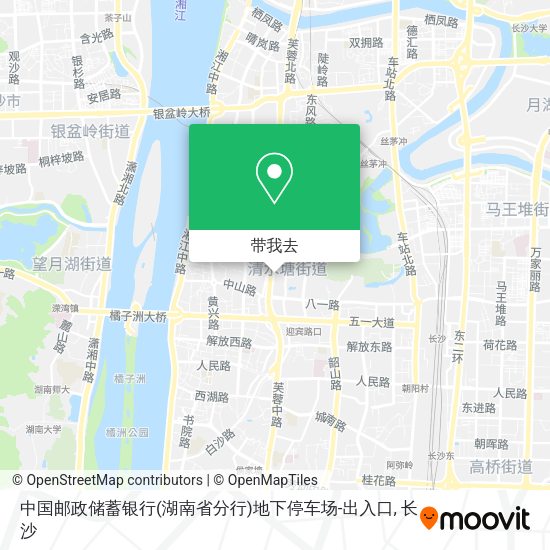中国邮政储蓄银行(湖南省分行)地下停车场-出入口地图