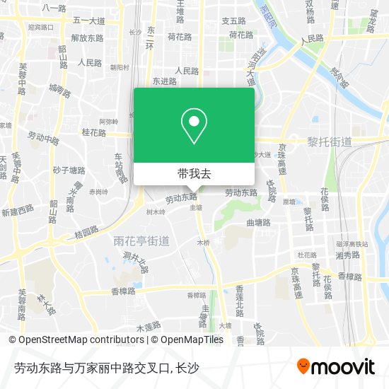 劳动东路与万家丽中路交叉口地图