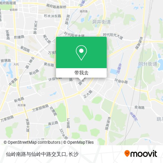 仙岭南路与仙岭中路交叉口地图