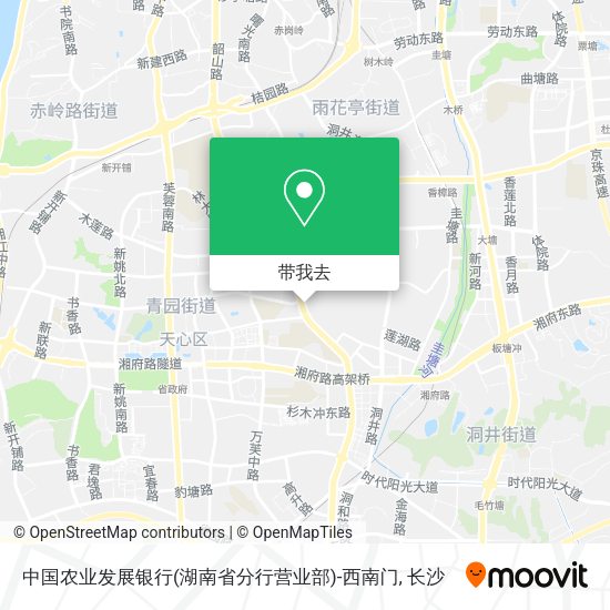 中国农业发展银行(湖南省分行营业部)-西南门地图