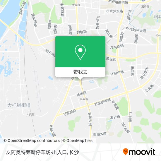 友阿奥特莱斯停车场-出入口地图