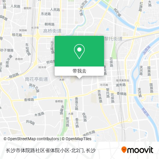 长沙市体院路社区省体院小区-北2门地图