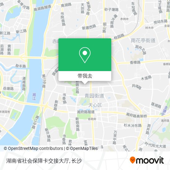 湖南省社会保障卡交接大厅地图