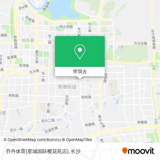 乔丹体育(星城国际樱花苑店)地图