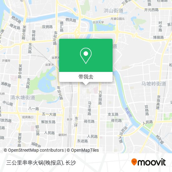 三公里串串火锅(晚报店)地图