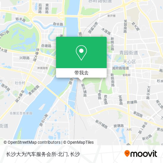 长沙大为汽车服务会所-北门地图