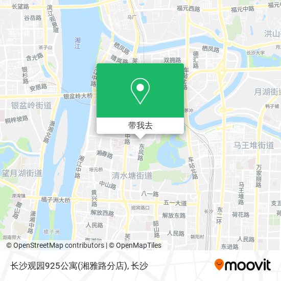 长沙观园925公寓(湘雅路分店)地图