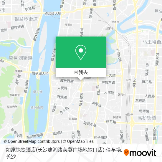 如家快捷酒店(长沙建湘路芙蓉广场地铁口店)-停车场地图