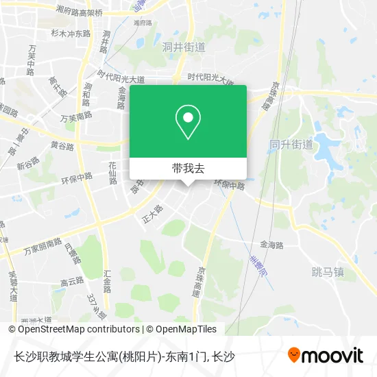 长沙职教城学生公寓(桃阳片)-东南1门地图