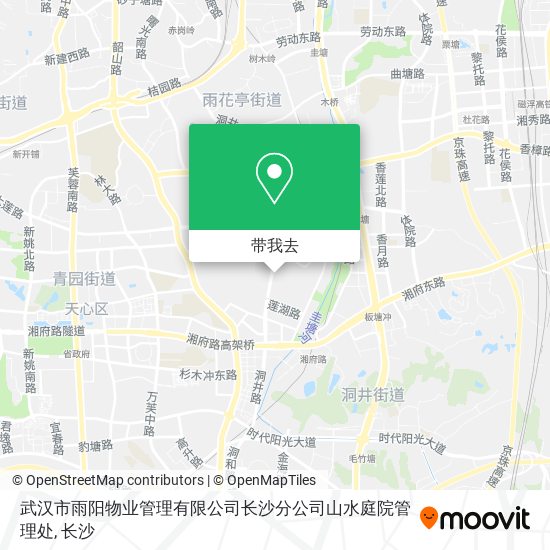 武汉市雨阳物业管理有限公司长沙分公司山水庭院管理处地图