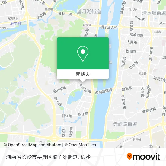 湖南省长沙市岳麓区橘子洲街道地图
