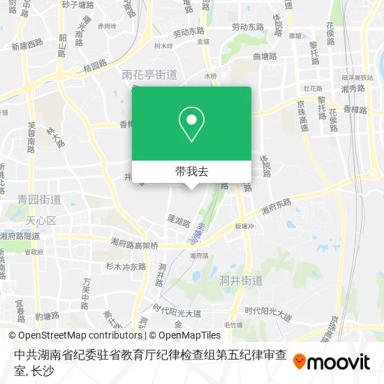 中共湖南省纪委驻省教育厅纪律检查组第五纪律审查室地图
