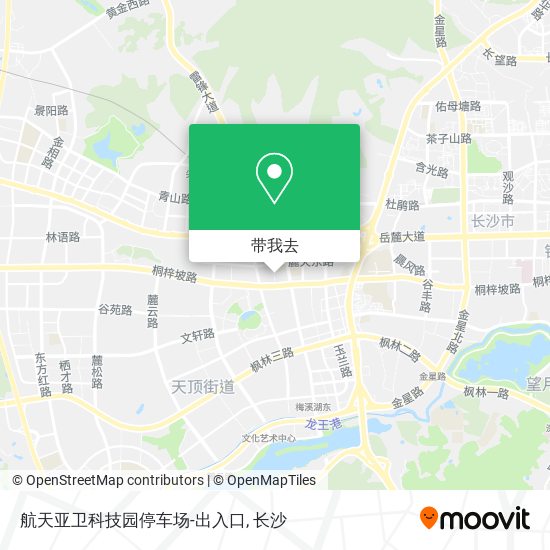 航天亚卫科技园停车场-出入口地图