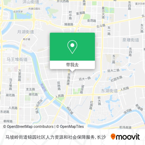 马坡岭街道锦园社区人力资源和社会保障服务地图