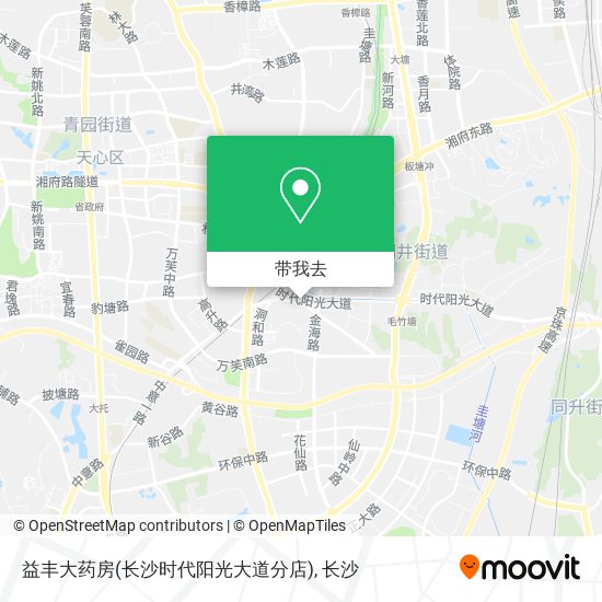 益丰大药房(长沙时代阳光大道分店)地图