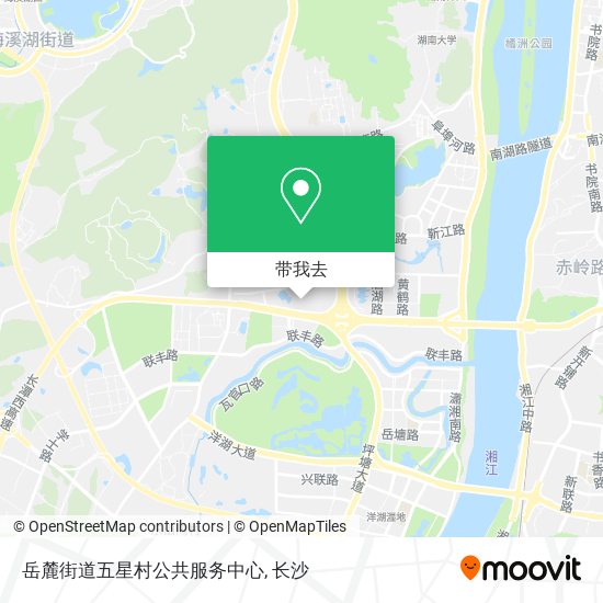 岳麓街道五星村公共服务中心地图