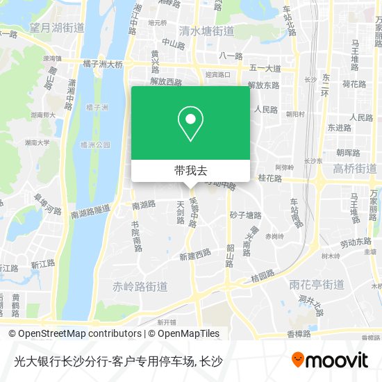 光大银行长沙分行-客户专用停车场地图