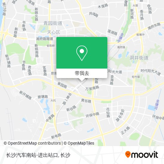 长沙汽车南站-进出站口地图
