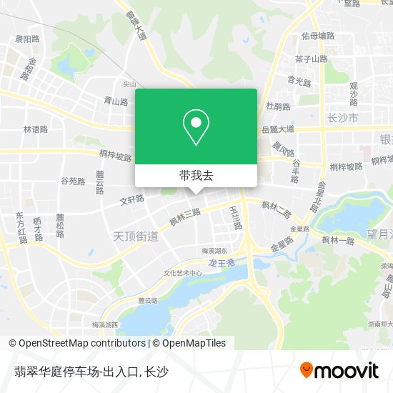 翡翠华庭停车场-出入口地图