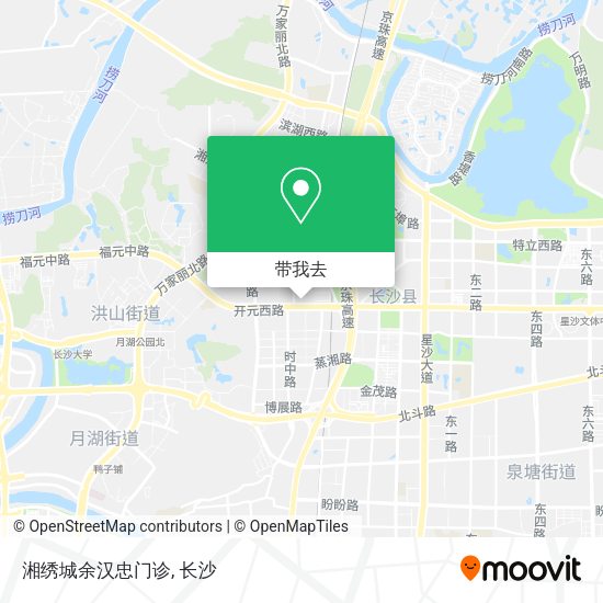 湘绣城余汉忠门诊地图