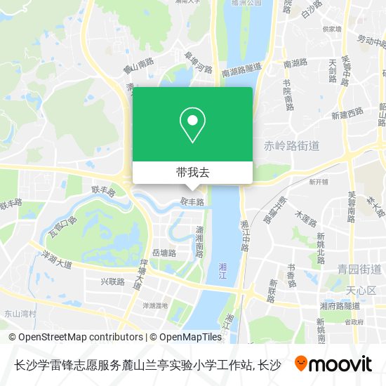 长沙学雷锋志愿服务麓山兰亭实验小学工作站地图