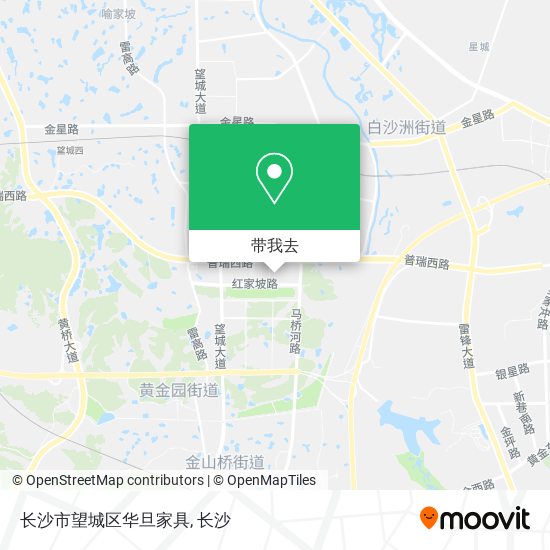 长沙市望城区华旦家具地图