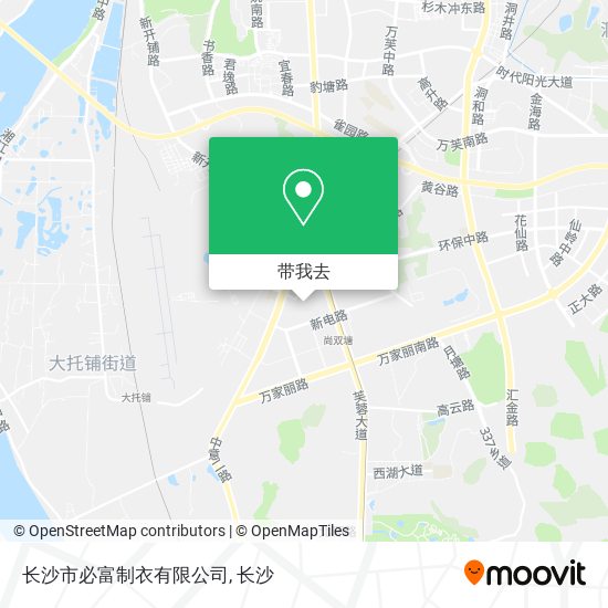 长沙市必富制衣有限公司地图