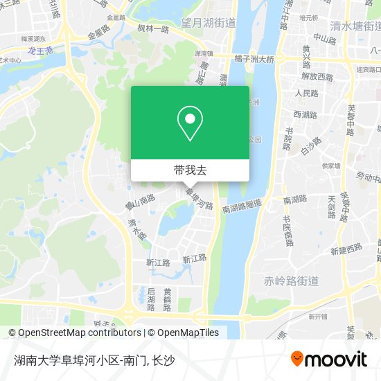 湖南大学阜埠河小区-南门地图