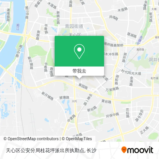 天心区公安分局桂花坪派出所执勤点地图