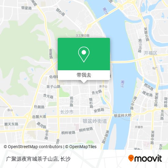 广聚源夜宵城茶子山店地图