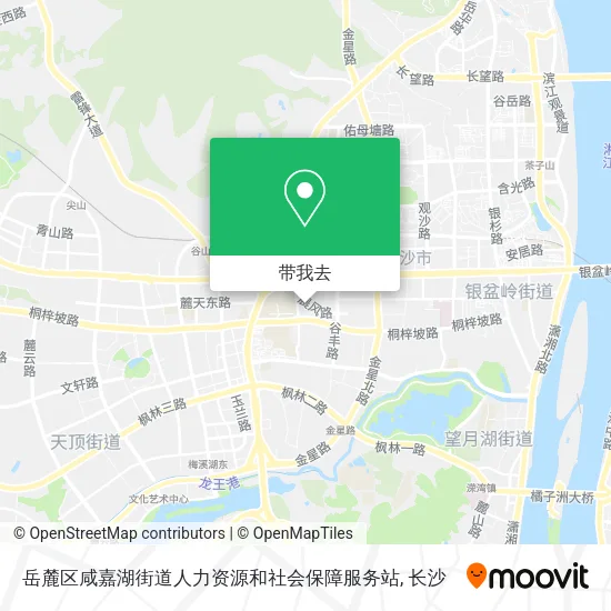 岳麓区咸嘉湖街道人力资源和社会保障服务站地图