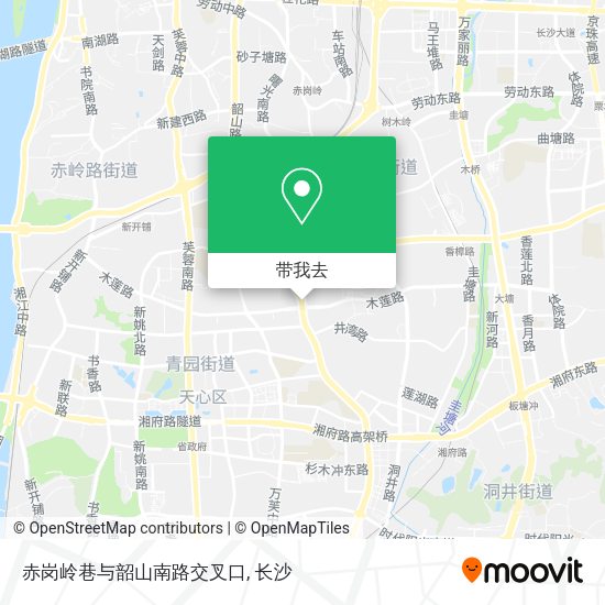 赤岗岭巷与韶山南路交叉口地图