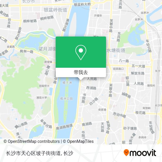 长沙市天心区坡子街街道地图