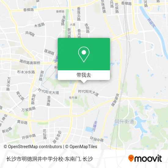 长沙市明德洞井中学分校-东南门地图