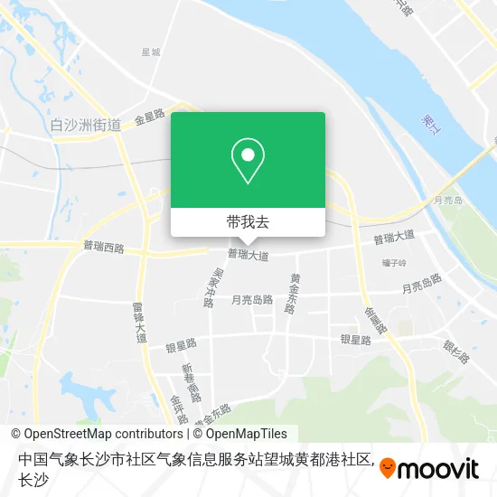 中国气象长沙市社区气象信息服务站望城黄都港社区地图